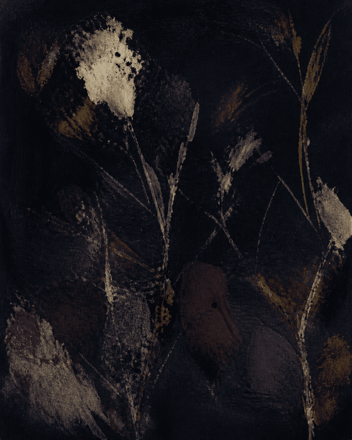 Abstract artwork titled Night Orchard