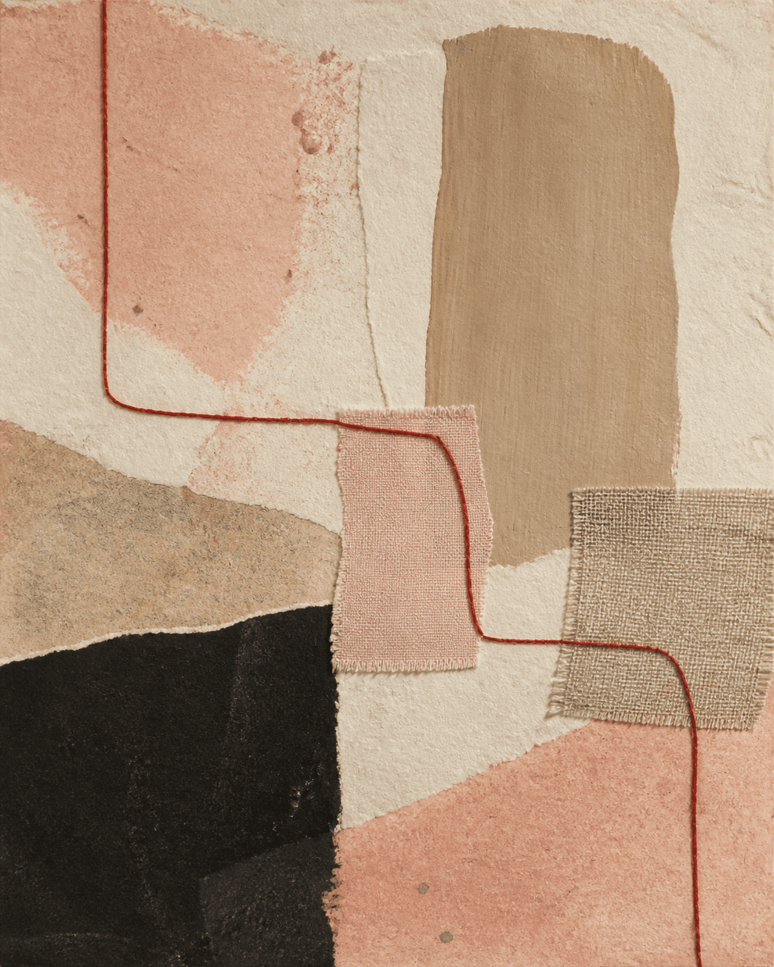 Abstract artwork titled Red Thread